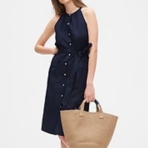 GAP Halterneck Shirtdress in Cotton Linen